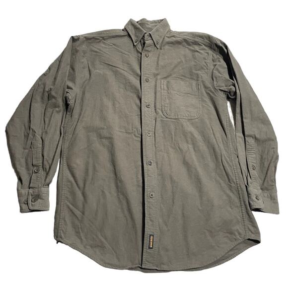 Vintage 90s USA Made Heavyweight Flannel Chamois Shirt Mens Medium Hunting Board - Picture 1 of 11